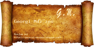 Georgi Mózes névjegykártya